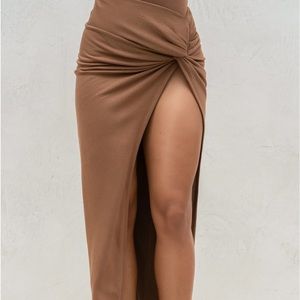 Liberte - Lola Asymteric Skirt 22374 - Choco Brown